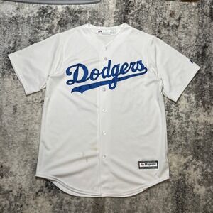 Majestic Los Angeles Dodgers Yasiel Puig 66 Jersey Mens Medium White Cool Base